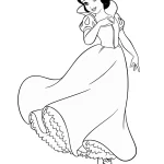 coloriage Blanche Neige à imprimer pour enfant de 6 ans