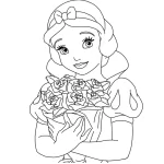 coloriage Blanche Neige pour enfant de 5 ans