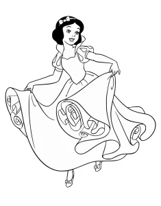 coloriage Blanche Neige à imprimer pdf gratuit