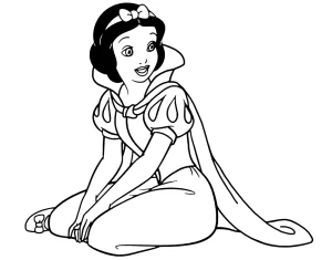 coloriage Blanche Neige a dessiner en ligne