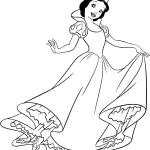 coloriage Blanche Neige pour enfant de à imprimer