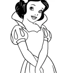 coloriage Blanche Neige à imprimer pour enfant de 8 ans