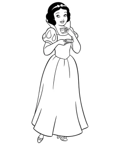 coloriage Blanche Neige pour enfants à imprimer