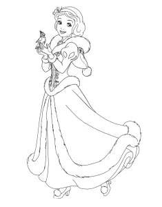 coloriage Blanche Neige pour enfant de 10 ans