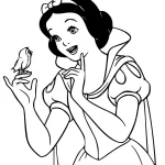 coloriage Blanche Neige pour enfant de 6 ans