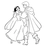 image de coloriage Blanche Neige pour enfant