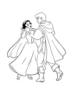 image de coloriage Blanche Neige pour enfant
