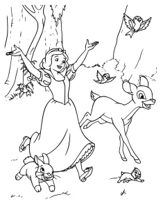 coloriage Blanche Neige pour enfant de à imprimer