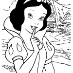 coloriage Blanche Neige pour enfant de 5 ans