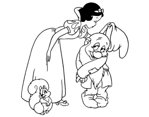 coloriage Blanche Neige pour enfant de 4 ans