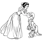 coloriage Blanche Neige pour bebe a imprimer