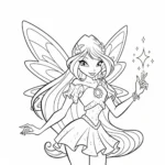 coloriage Bloom Magique à imprimer pour enfant de 9 ans