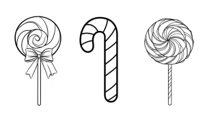 coloriage Bonbon à imprimer pour enfant de 2 ans