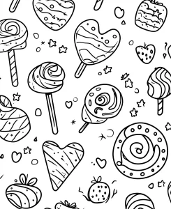 coloriage Bonbon a telecharger