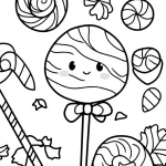 coloriage Bonbon et apprentissage