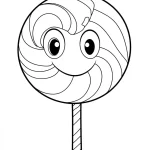 coloriage Bonbon à imprimer pour enfant de 4 ans