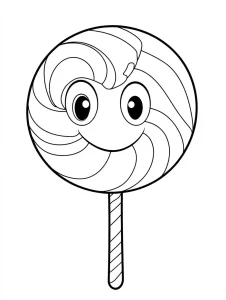 coloriage Bonbon à imprimer pour enfant de 4 ans