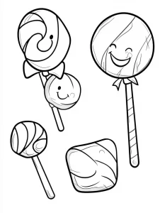 coloriage Bonbon pour enfant de 6 ans