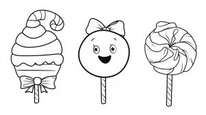 coloriage Bonbon gratuit pour enfants