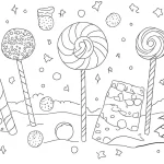 coloriage Bonbon de pour enfants