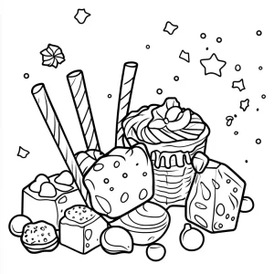 coloriage Bonbon pour enfants à imprimer