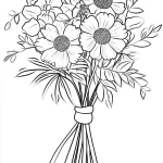 coloriage Bouquet De Fleurs a dessiner et imprimer