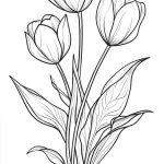 coloriage Bouquet De Fleurs educatif pour enfant