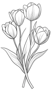 coloriage Bouquet De Fleurs à imprimer pdf