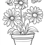 coloriage Bouquet De Fleurs pour enfant
