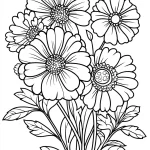 coloriage Bouquet De Fleurs a imprimer
