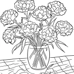 coloriage Bouquet De Fleurs en ligne pour enfant