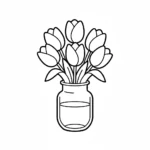 coloriage Bouquet de Fleurs à imprimer pdf gratuit