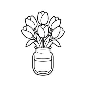 coloriage Bouquet de Fleurs à imprimer pdf gratuit