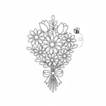 coloriage Bouquet de Fleurs gratuit pour enfants