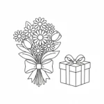 coloriage Bouquet de Fleurs pour enfant à imprimer