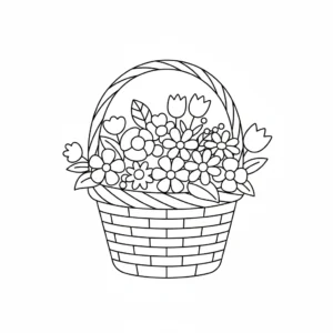 coloriage Bouquet de Fleurs a imprimer