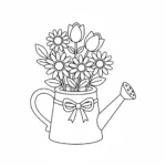 coloriage Bouquet de Fleurs gratuit pour enfants