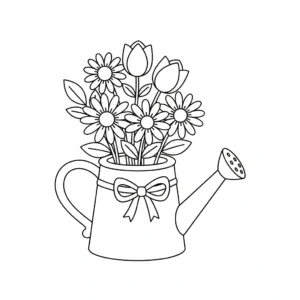 coloriage Bouquet de Fleurs gratuit pour enfants