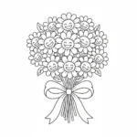 coloriage Bouquet de Fleurs pour enfants