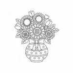 coloriage Bouquet de Fleurs gratuit