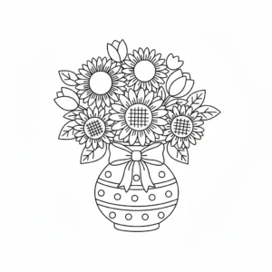 coloriage Bouquet de Fleurs gratuit
