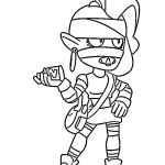 coloriage Brawl Stars à imprimer pour enfant de 6 ans
