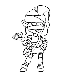 coloriage Brawl Stars à imprimer pour enfant de 6 ans