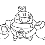 coloriage Brawl Stars pour bebe a imprimer