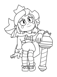 coloriage Brawl Stars à imprimer pour enfant de 2 ans