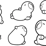 coloriage Capybara à imprimer pdf gratuit