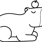 coloriage Capybara pour primaire