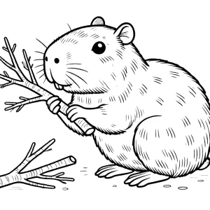 coloriage Capybara pour enfant de 5 ans