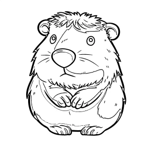 image de coloriage Capybara pour enfant