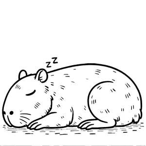 coloriage Capybara pour enfant à imprimer